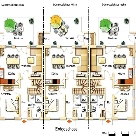 Apartament Reihenhaus Duenenwaldhaus Mitte In